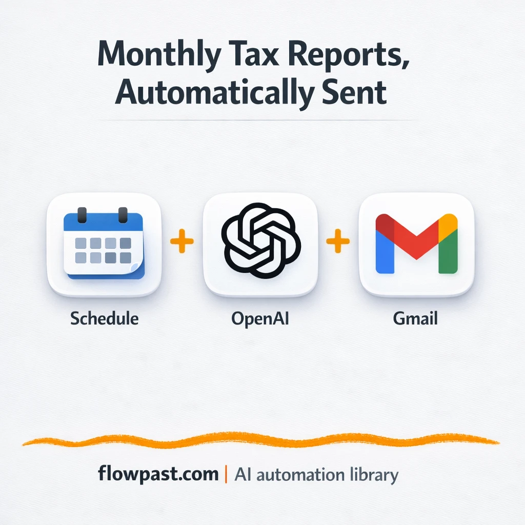 GPT-4 + Gmail: tax reports from receipts, ready to send - n8n workflow automation template