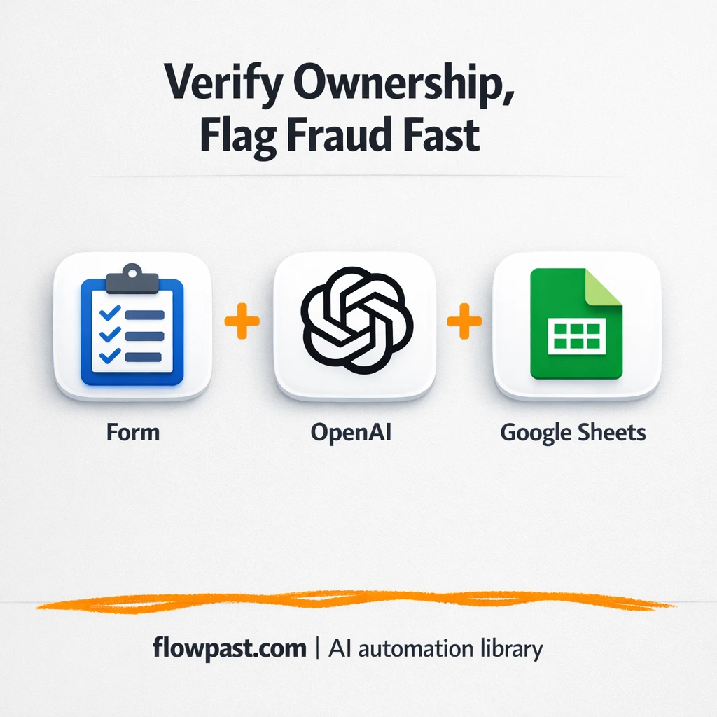 OpenAI + Google Sheets: property fraud checks logged - n8n workflow automation template