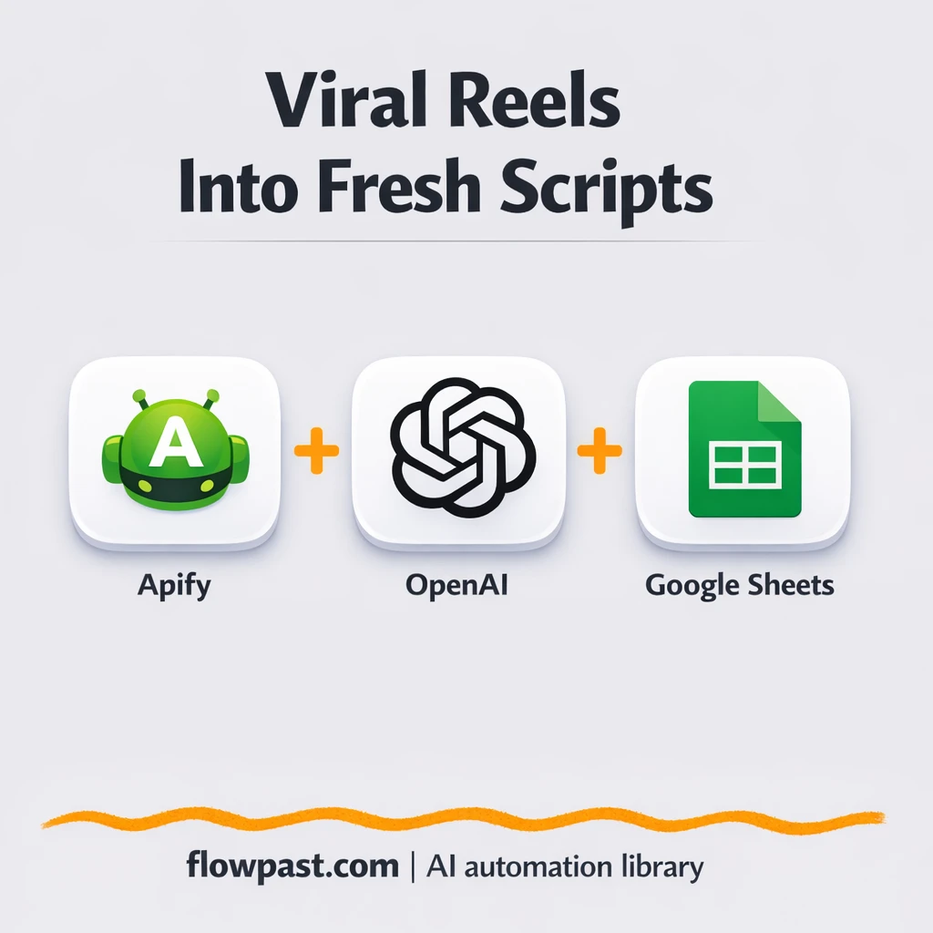 Instagram to Google Sheets, reels turned into scripts - n8n workflow automation template