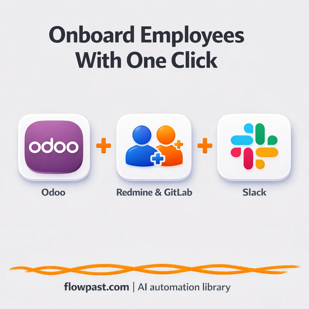 Odoo to Slack onboarding updates for Redmine and GitLab - n8n workflow automation template