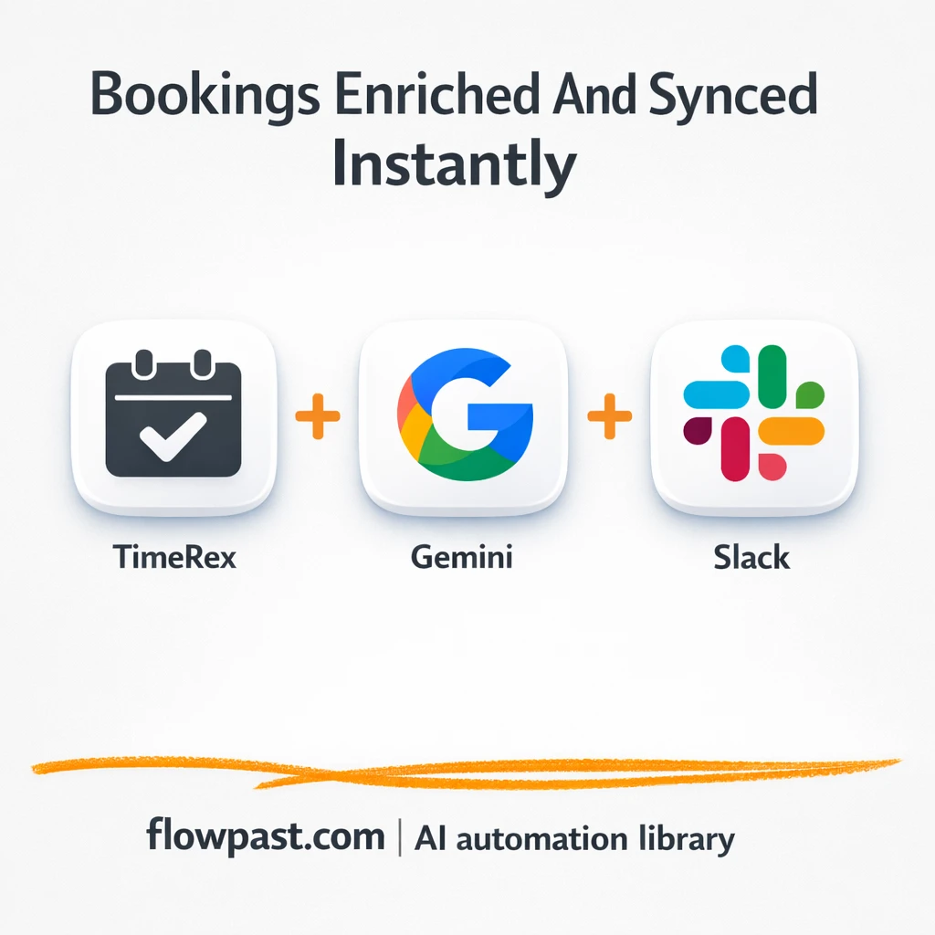 TimeRex to Google Sheets, Slack-ready booking briefs - n8n workflow automation template