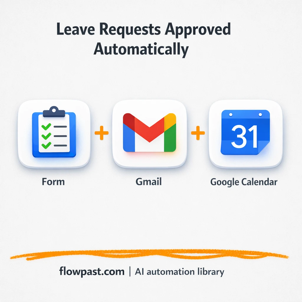 Gmail + Google Calendar: faster leave approvals - n8n workflow automation template
