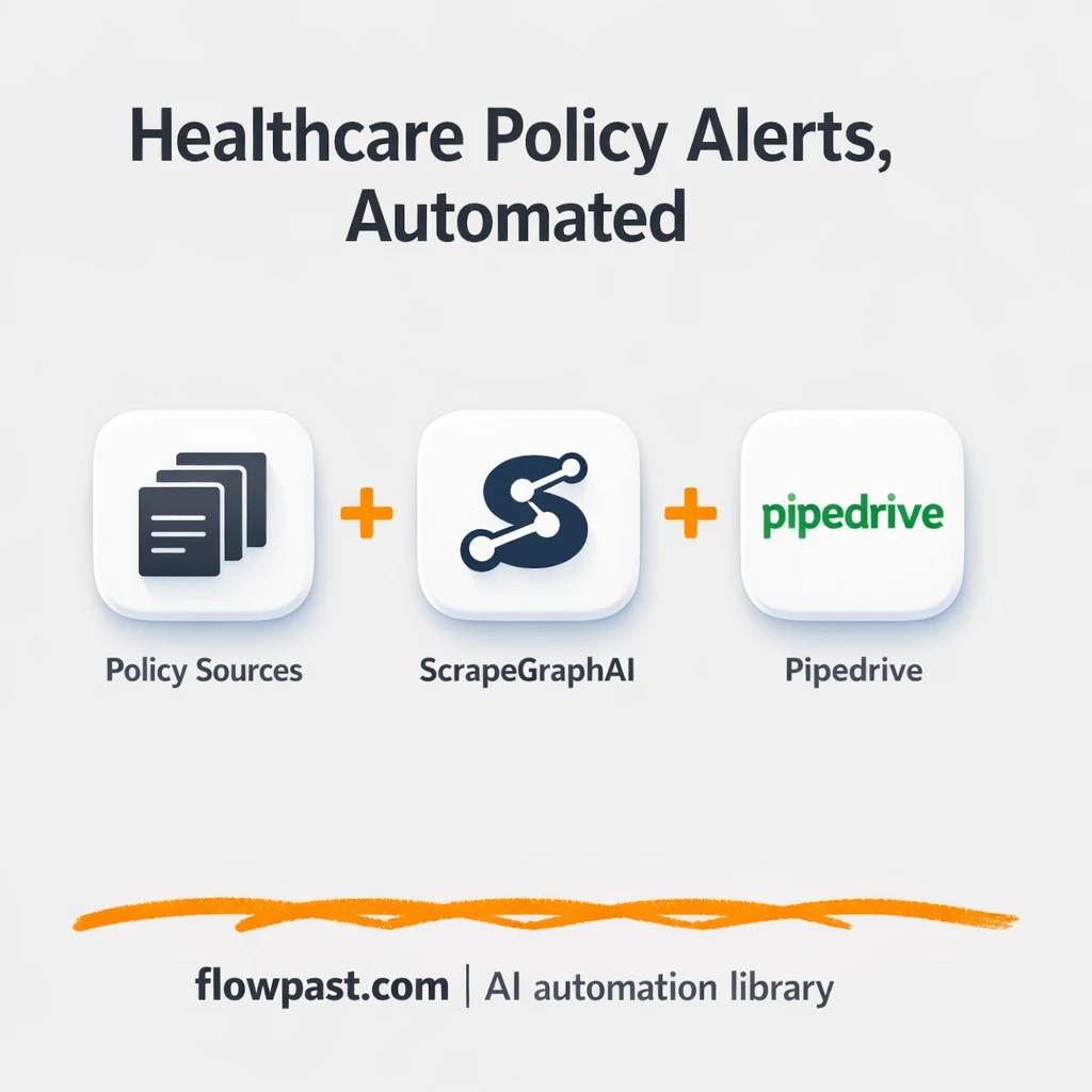 ScrapeGraphAI + Pipedrive: policy alerts that stick - n8n workflow automation template
