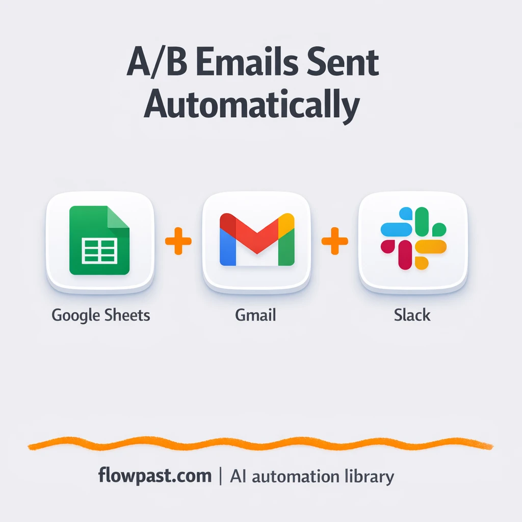 Google Sheets to Gmail, A/B sends logged and tracked - n8n workflow automation template