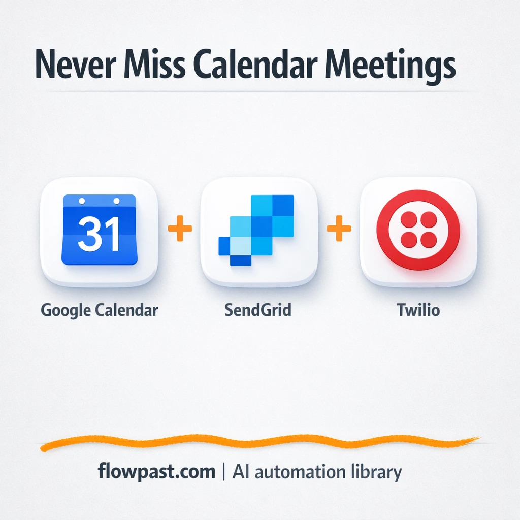 Google Calendar + Twilio, reminders you actually see - n8n workflow automation template
