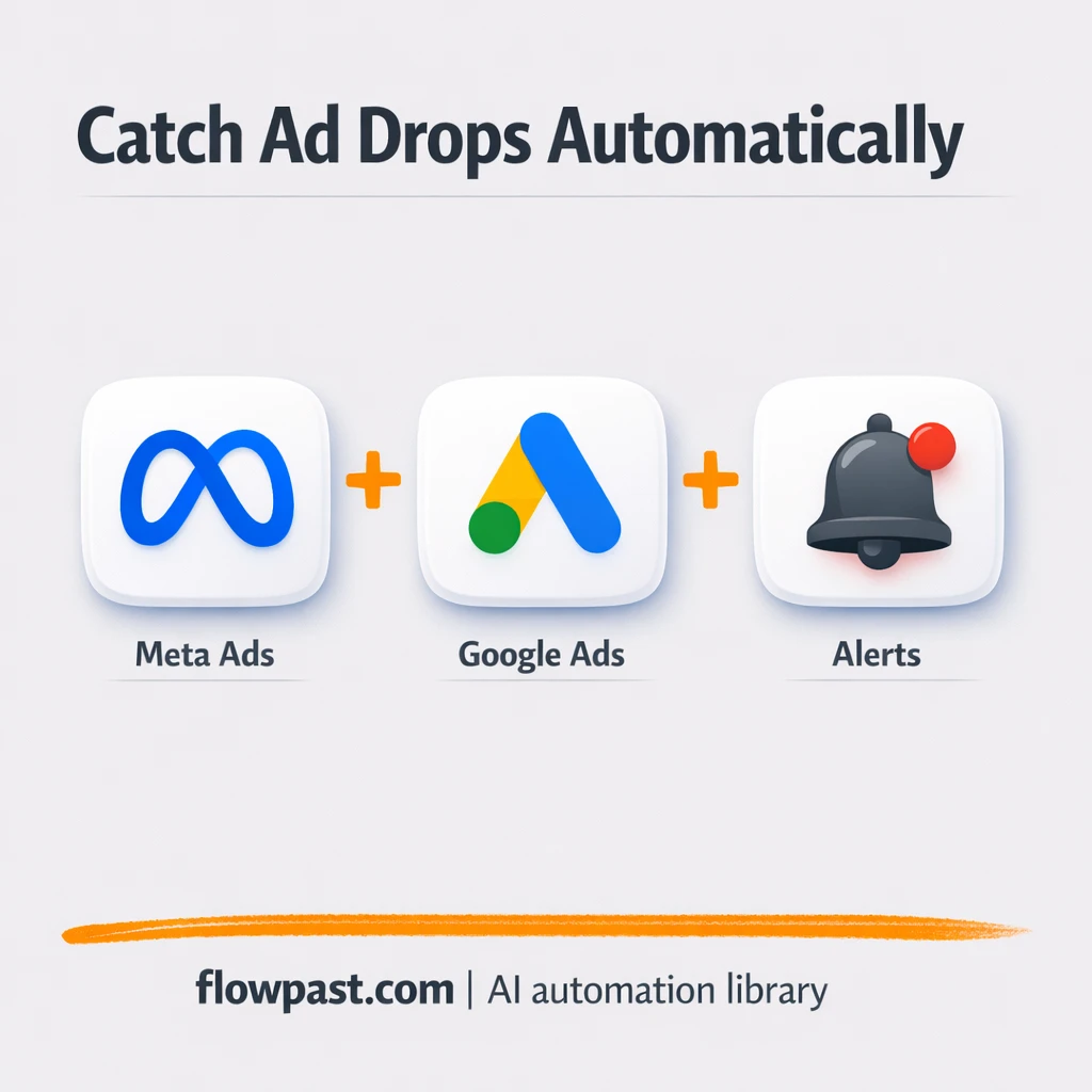 Meta Ads + Google Ads alerts in Slack, logged in Sheets - n8n workflow automation template