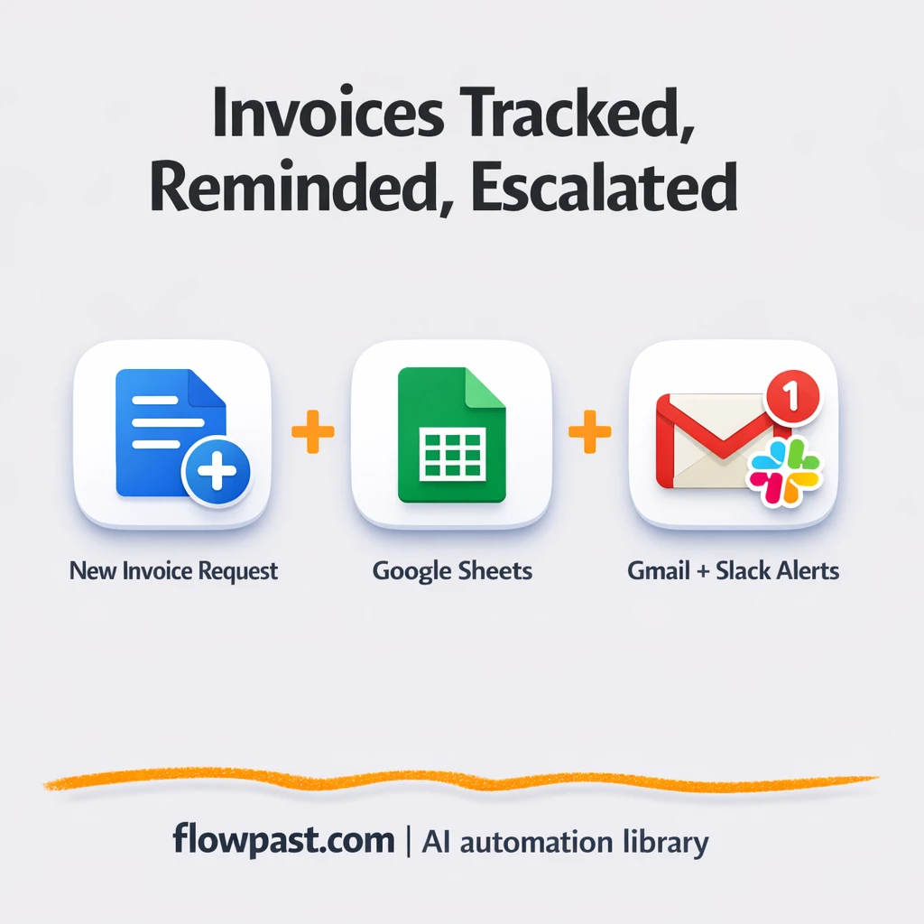 Google Sheets + Gmail: invoices chased for you - n8n workflow automation template