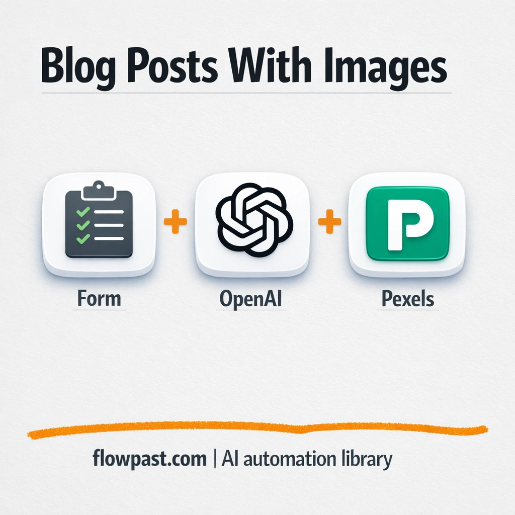 OpenAI + Pexels: publish ready drafts with images - n8n workflow automation template