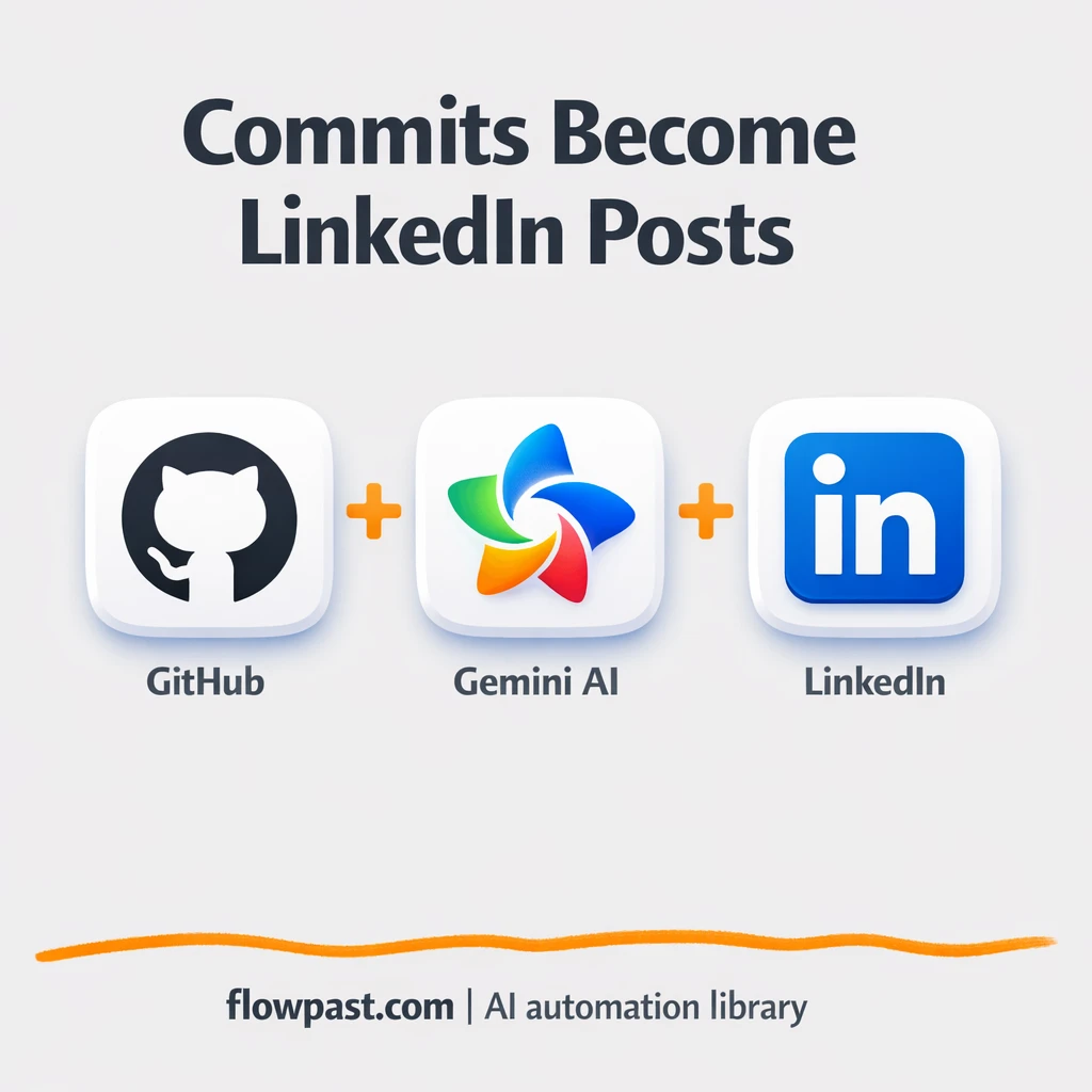 GitHub to LinkedIn, ship updates people actually read - n8n workflow automation template