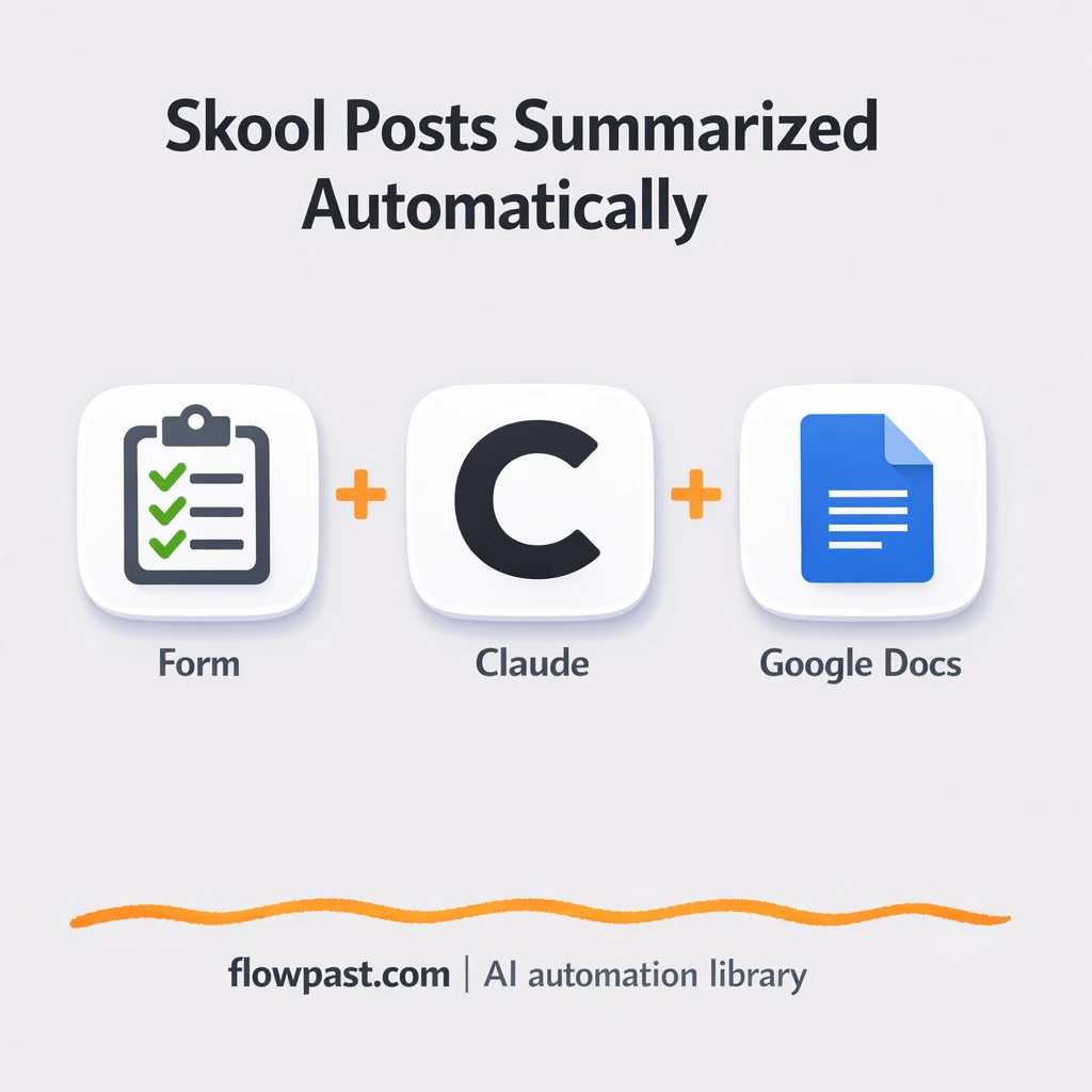 Skool to Google Docs, Q and A research done for you - n8n workflow automation template