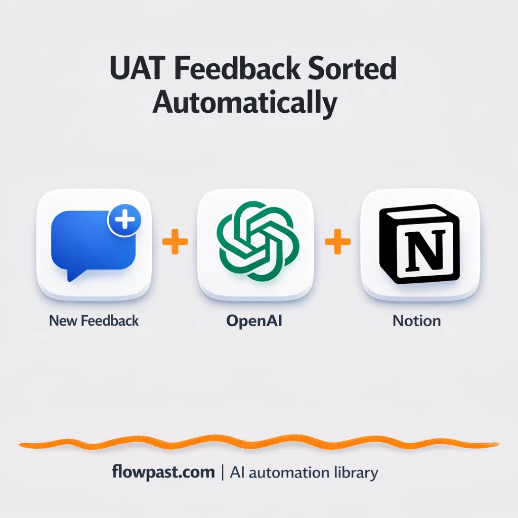 Notion + Slack: clean UAT feedback, fewer duplicates - n8n workflow automation template