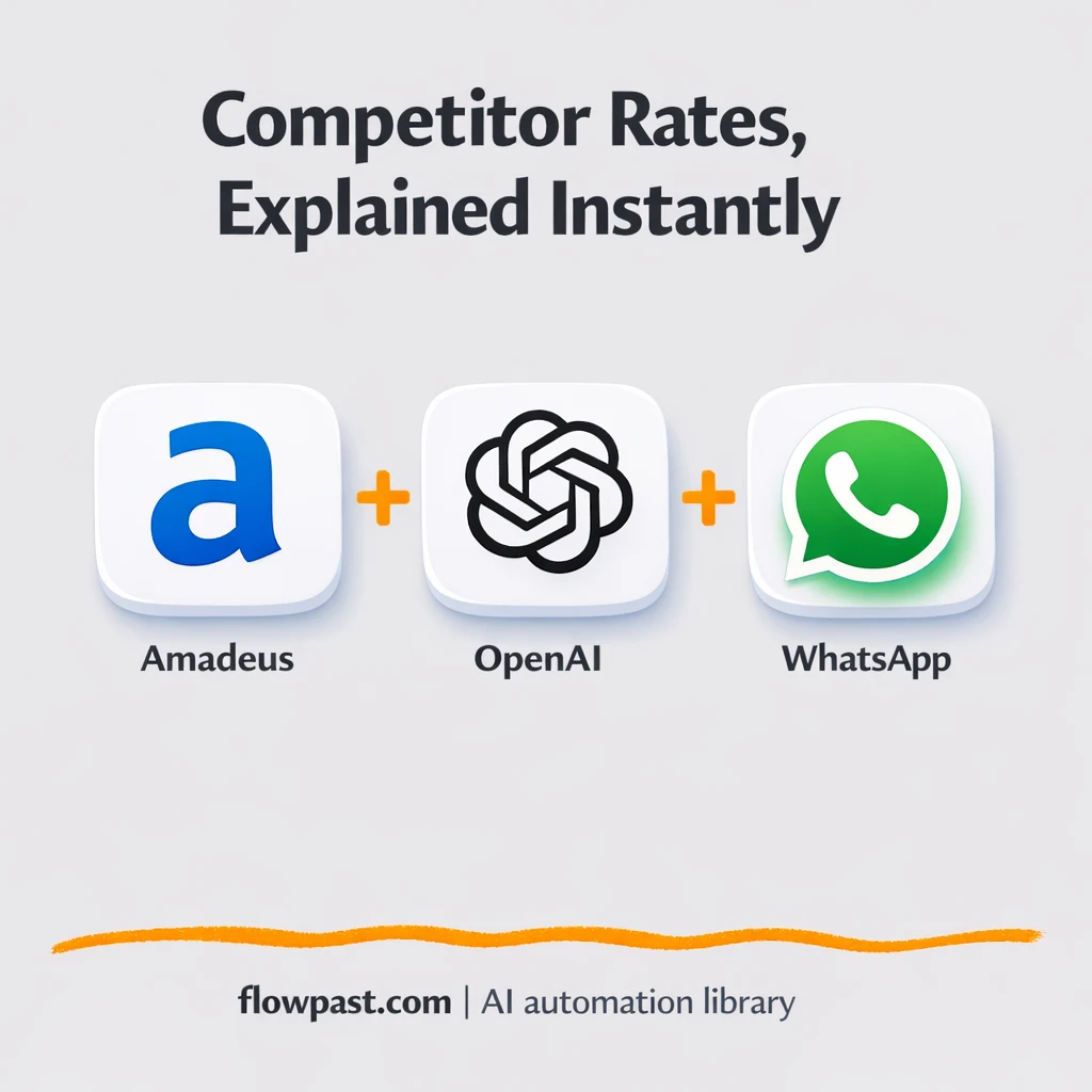 Amadeus to WhatsApp, hotel rate moves explained - n8n workflow automation template