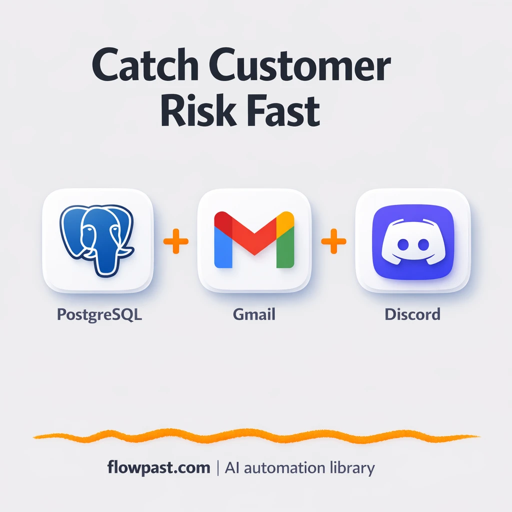 PostgreSQL to Google Sheets, churn risk spotted early - n8n workflow automation template