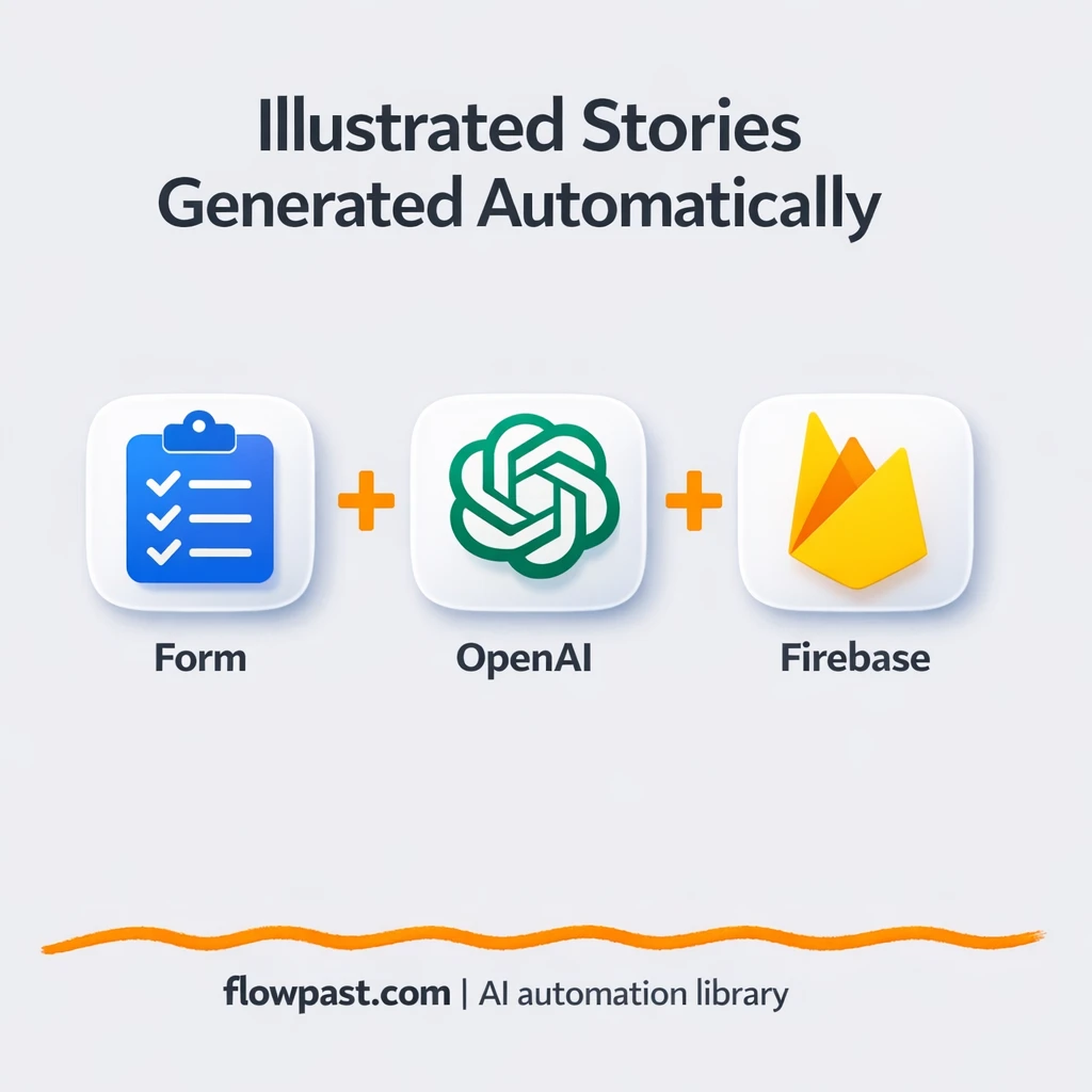 GPT-4 + Firebase: illustrated stories, stored and ready - n8n workflow automation template