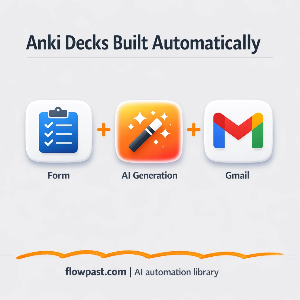 Gmail + Google Sheets: Anki decks delivered ready - n8n workflow automation template