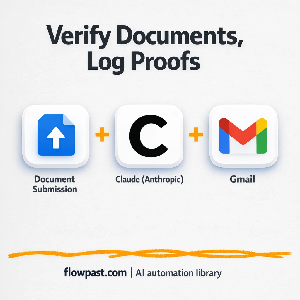 Claude + Gmail: catch document fraud, prove integrity - n8n workflow automation template
