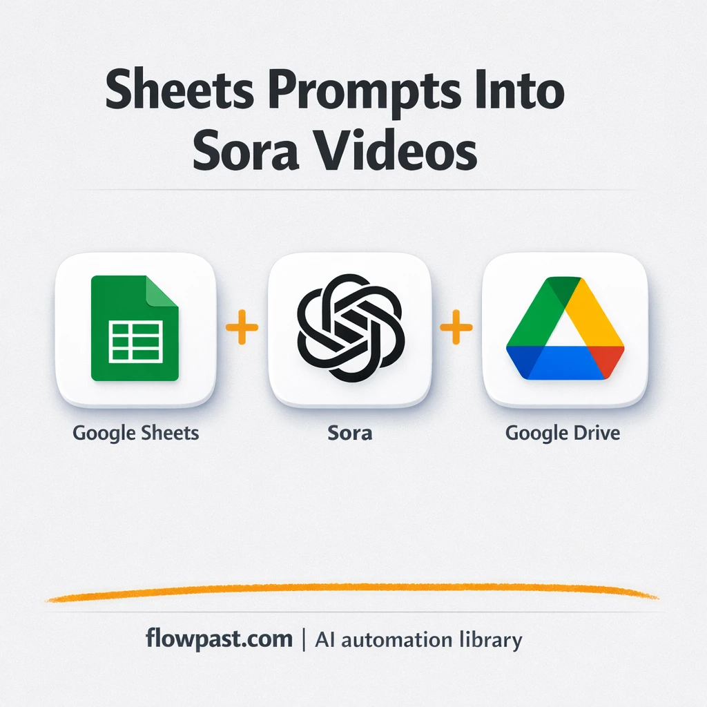 Google Sheets to Google Drive, Sora videos organized - n8n workflow automation template