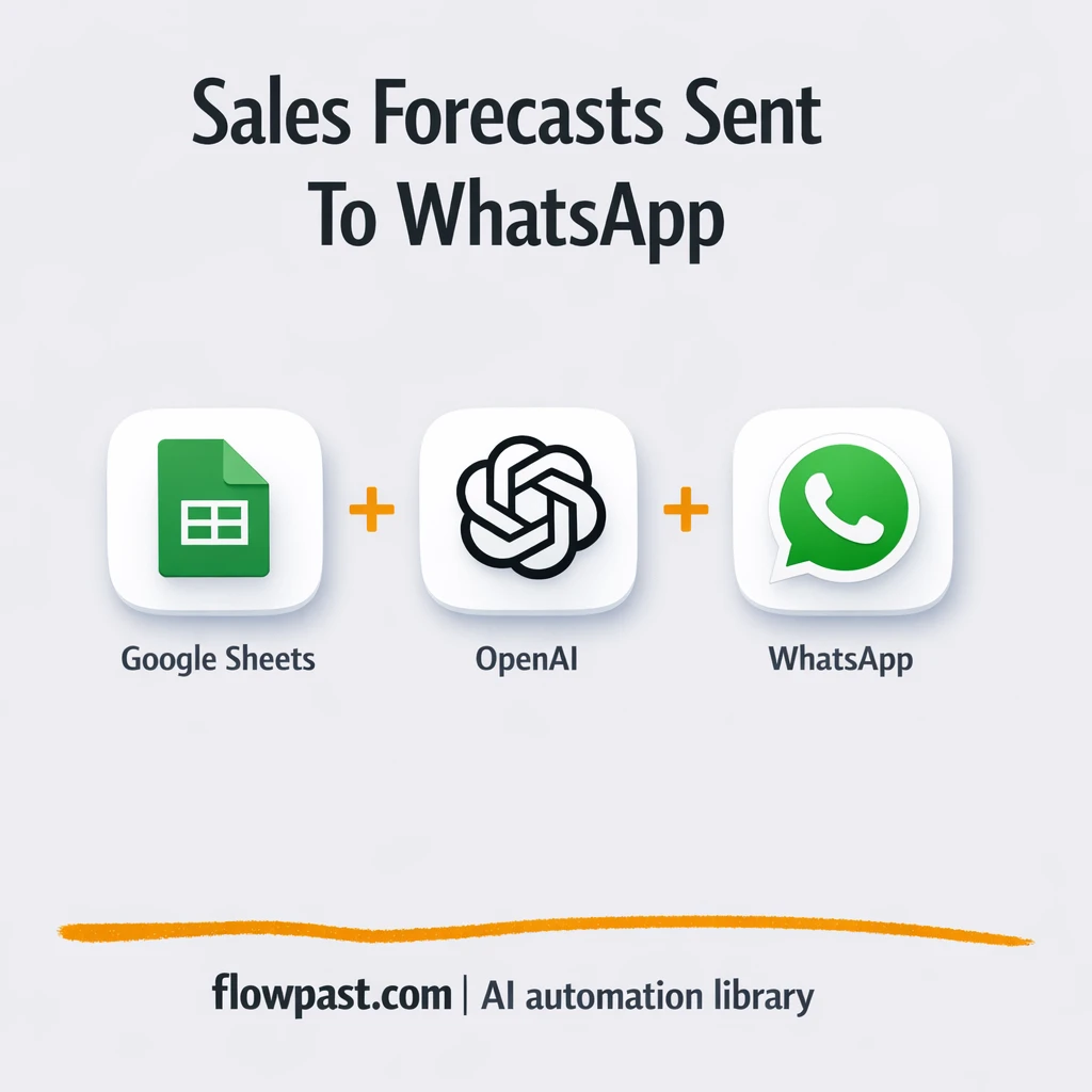 Google Sheets to WhatsApp, sales forecasts delivered - n8n workflow automation template