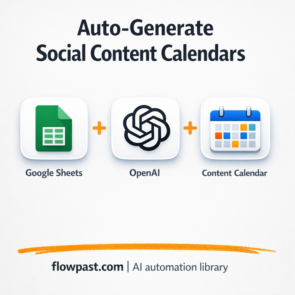 Google Sheets + OpenAI: a ready content calendar - n8n workflow automation template