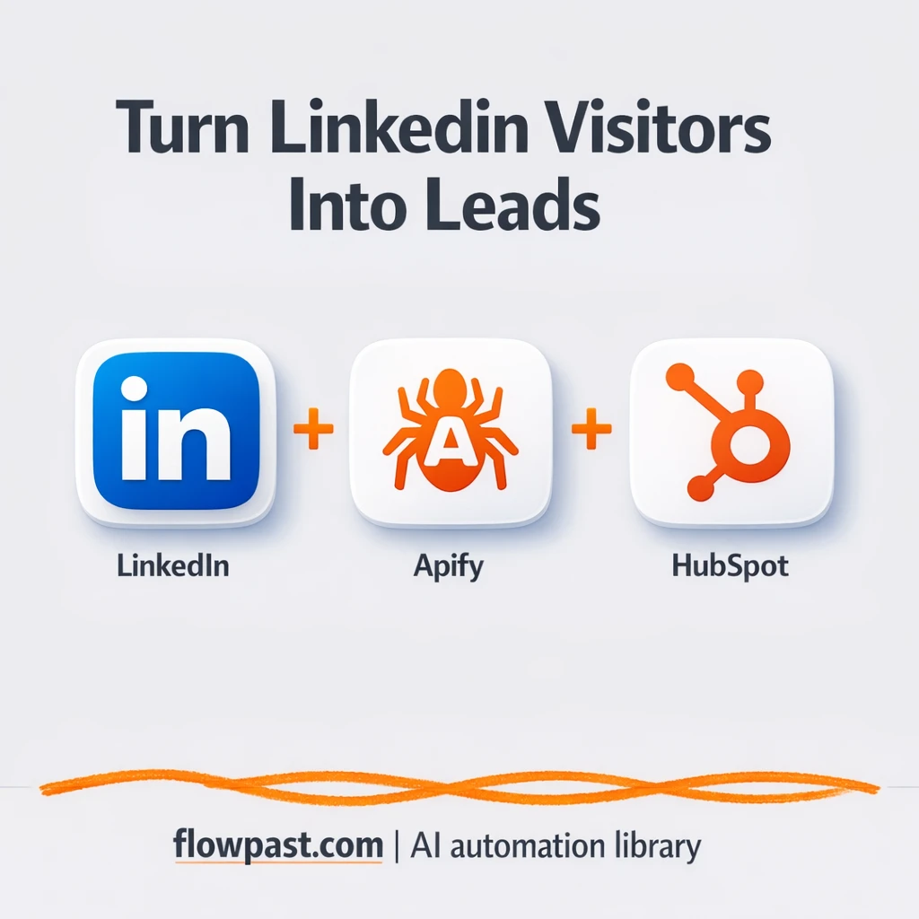 LinkedIn to HubSpot, capture warm leads automatically - n8n workflow automation template