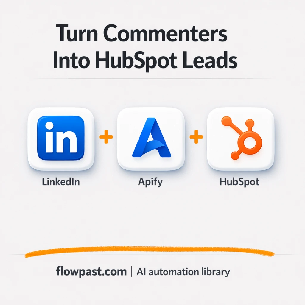 LinkedIn to HubSpot, turn comments into contacts - n8n workflow automation template