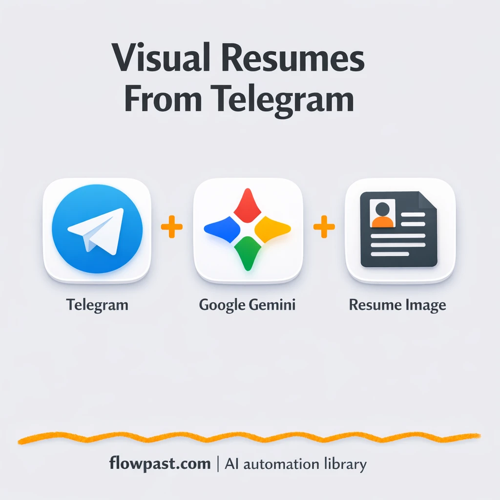 Telegram + Google Sheets: polished resume images - n8n workflow automation template