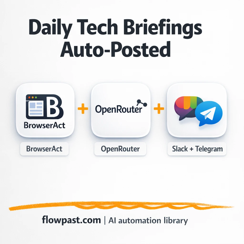 Slack + Telegram: clean daily news briefings sent for you - n8n workflow automation template