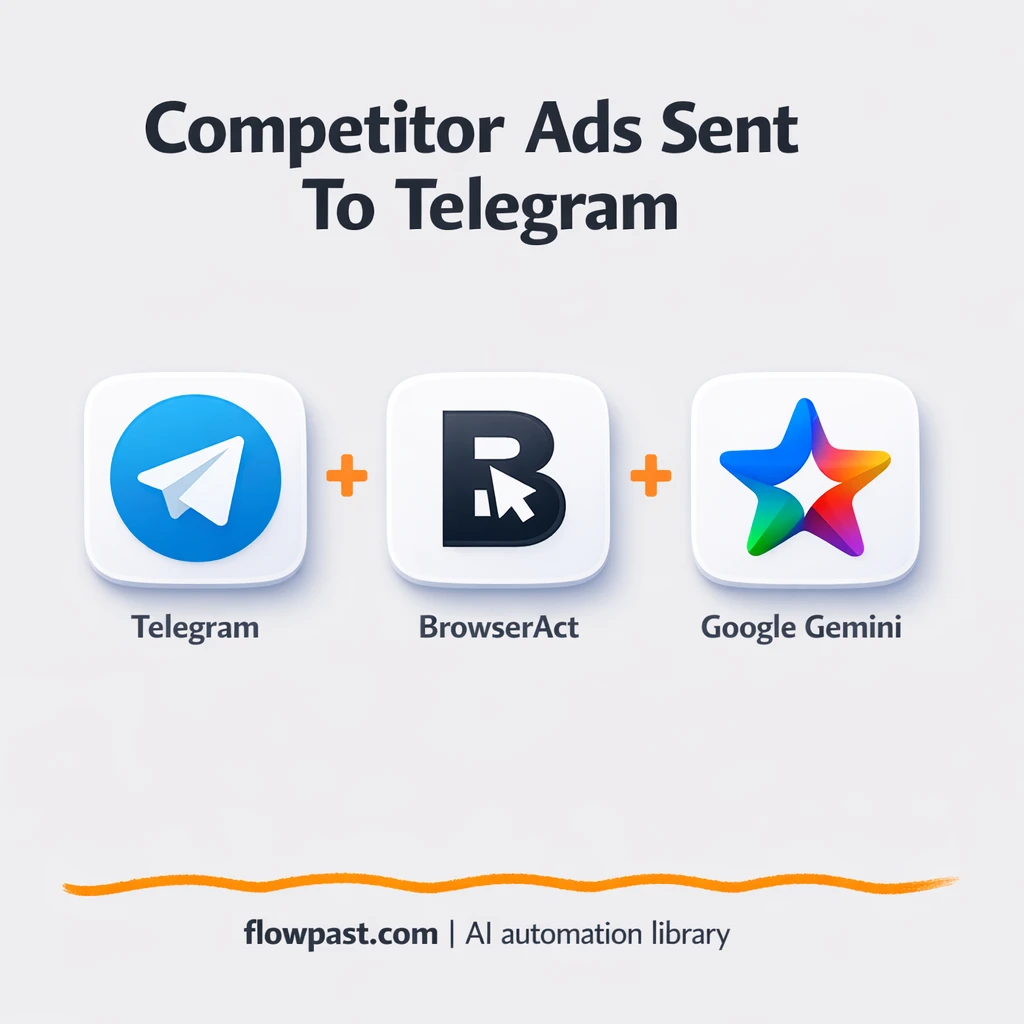 Telegram + Google Gemini, competitor ad intel on demand - n8n workflow automation template