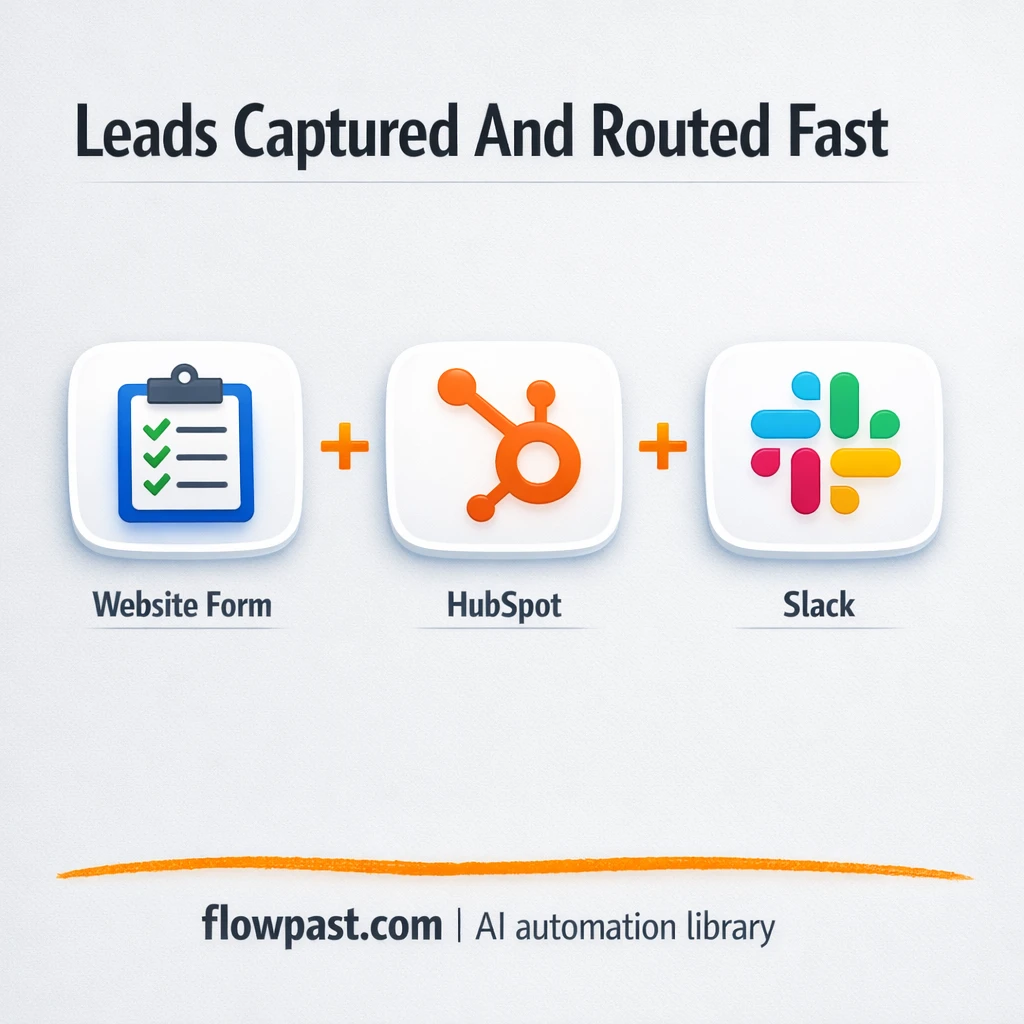 HubSpot + Slack: never miss a new website lead - n8n workflow automation template