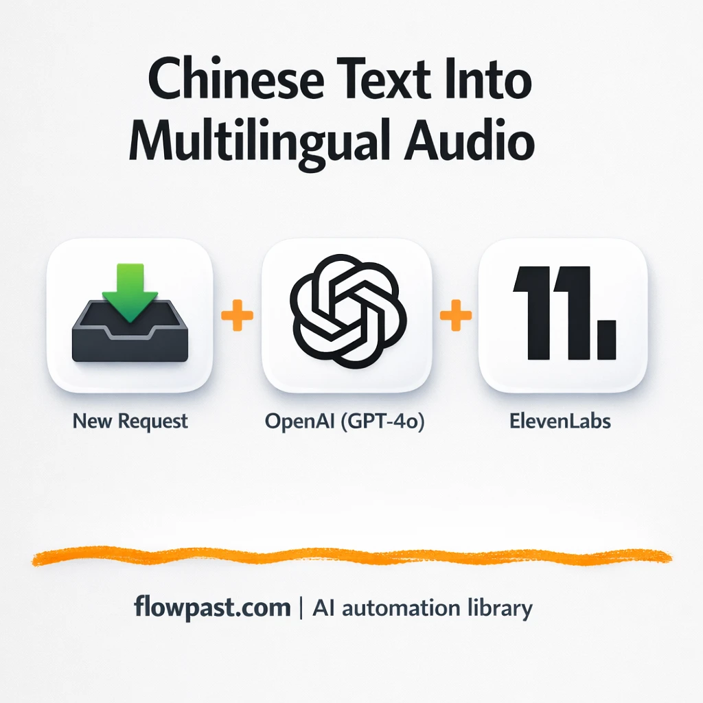 OpenAI + ElevenLabs: multilingual audio without rework - n8n workflow automation template