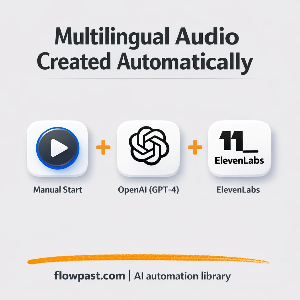 OpenAI + ElevenLabs, multilingual audio on demand - n8n workflow automation template