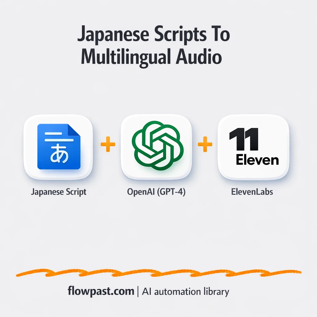 GPT-4 + ElevenLabs: multilingual audio you can trust - n8n workflow automation template