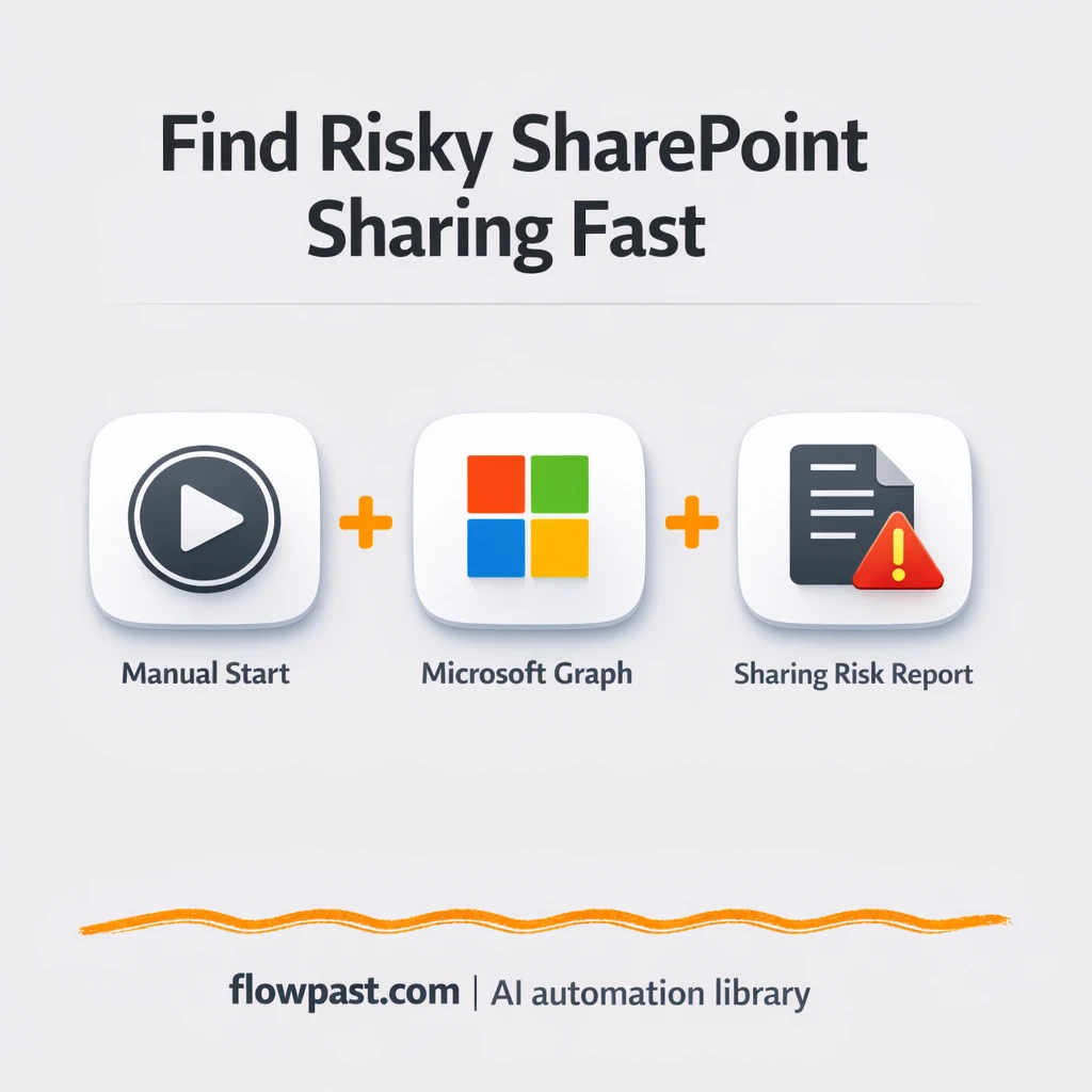 SharePoint + Excel: spot risky sharing links fast - n8n workflow automation template