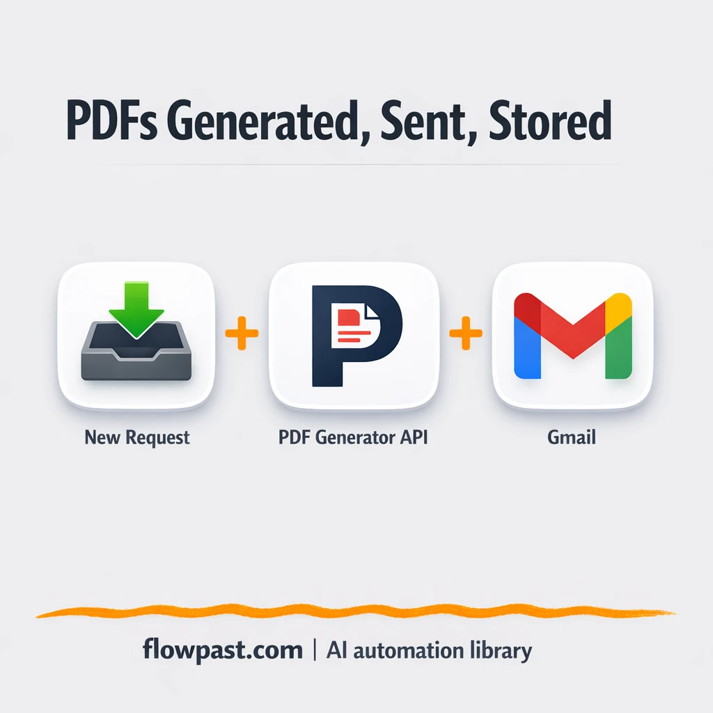 Gmail + Supabase: send PDFs and store copies - n8n workflow automation template