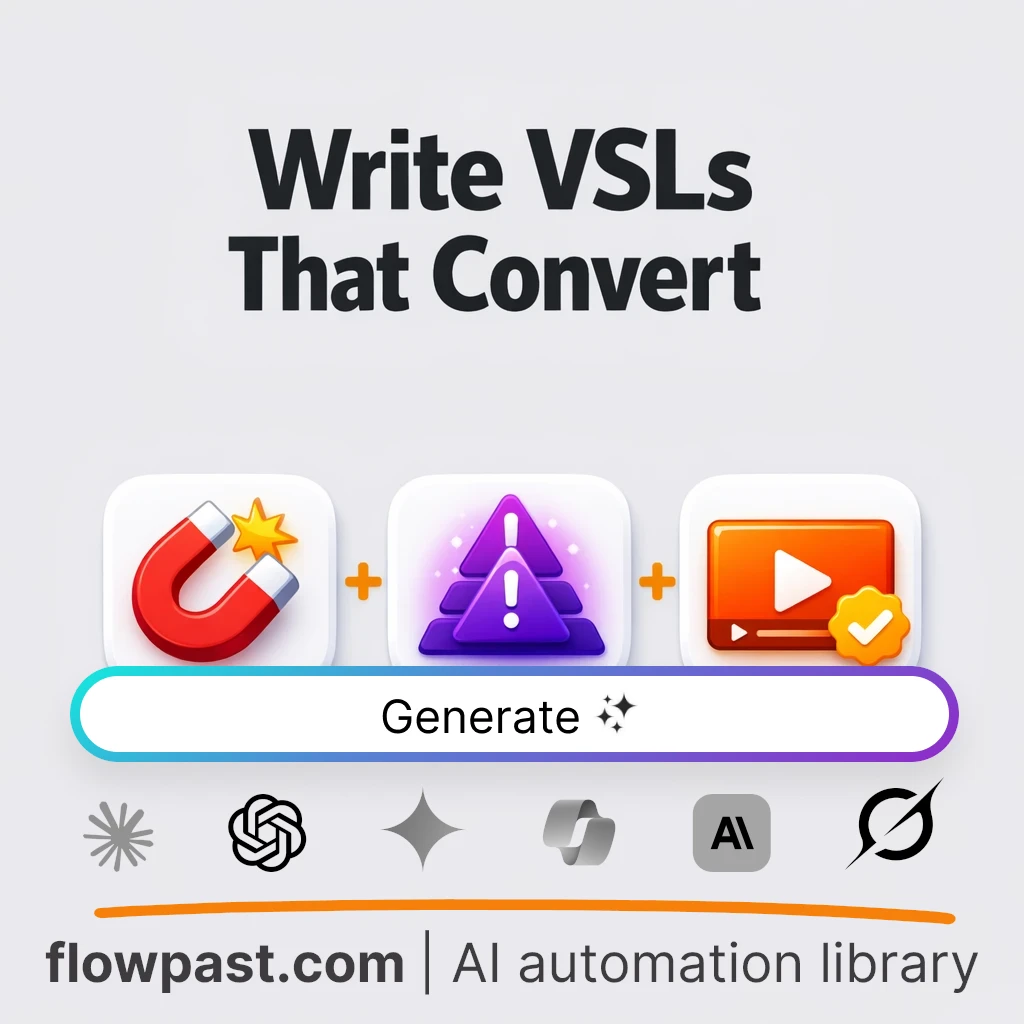 Write a Problem Solution VSL Script with this AI Prompt - AI prompt template