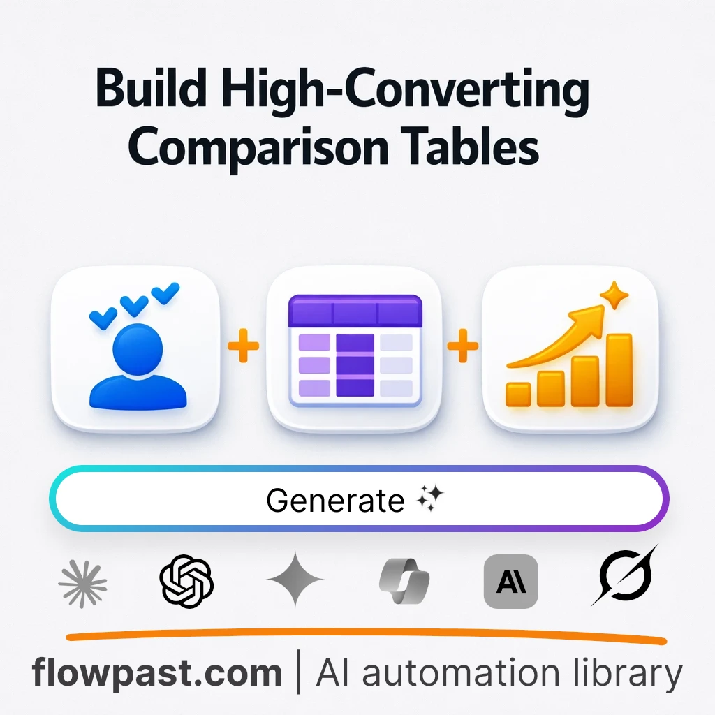 Build Affiliate Comparison Tables with this AI Prompt - AI prompt template