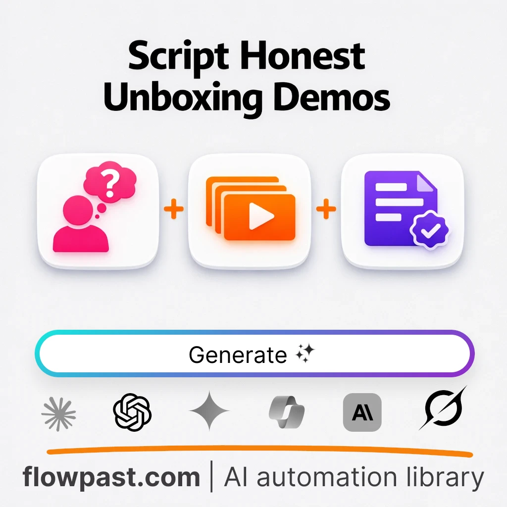 Write Affiliate Unboxing Video Scripts AI Prompt - AI prompt template