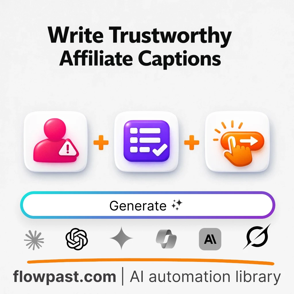 Write Trustworthy Affiliate Captions with this AI Prompt - AI prompt template
