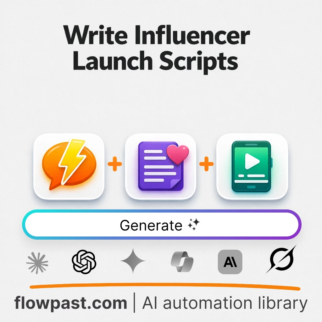 Create Influencer Launch Scripts AI Prompt - AI prompt template