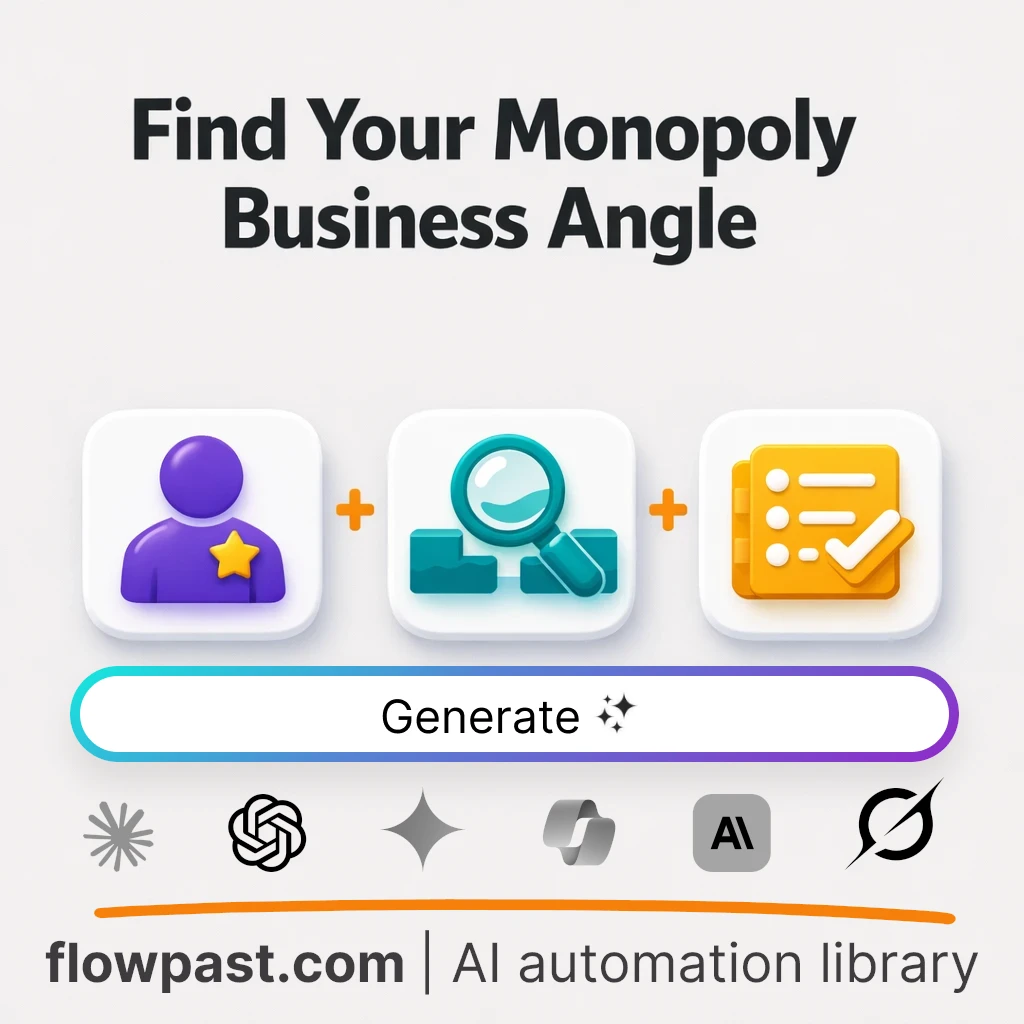 Generate Personal Monopoly Ideas AI Prompt - AI prompt template