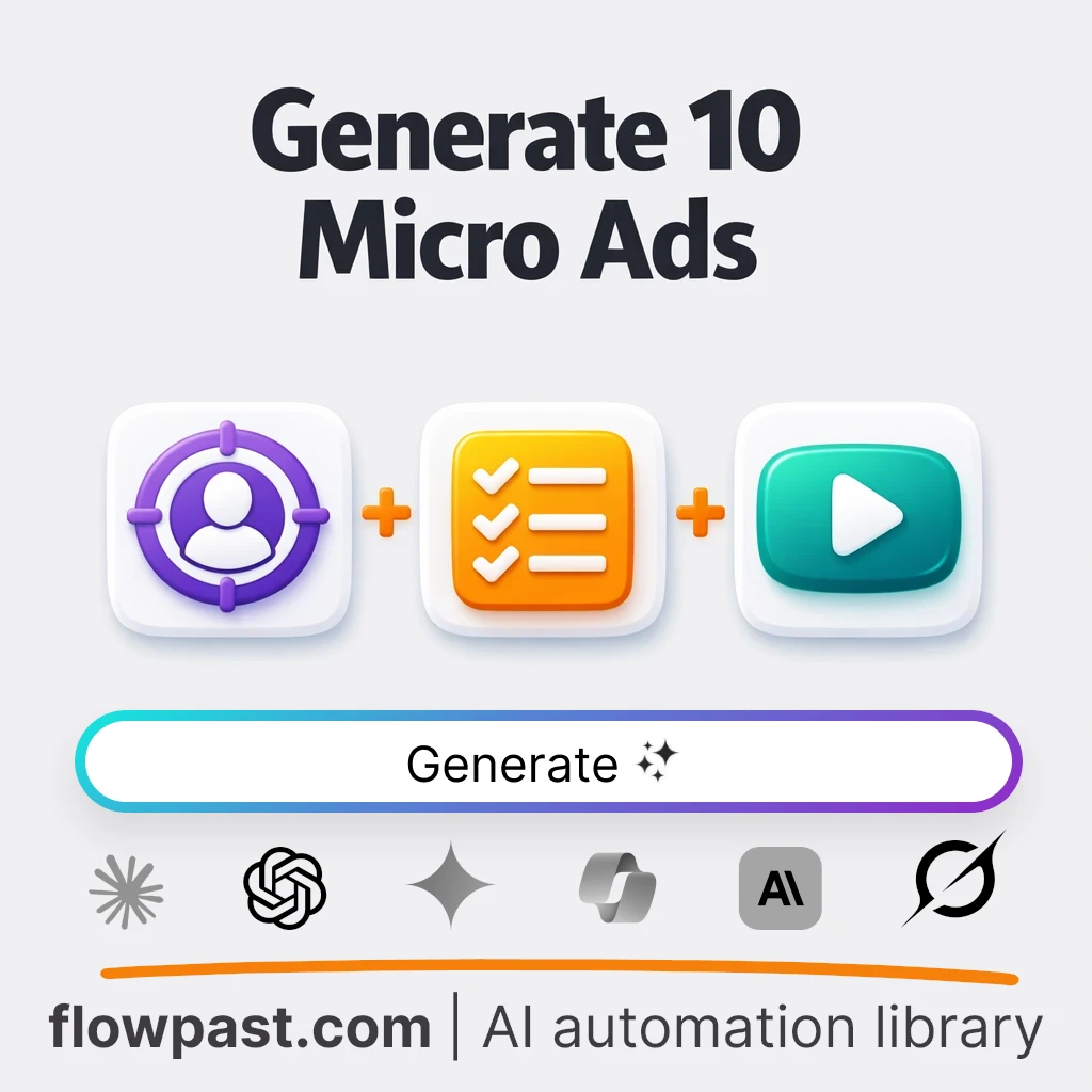 Create 10 Micro Ad Concepts AI Prompt - AI prompt template