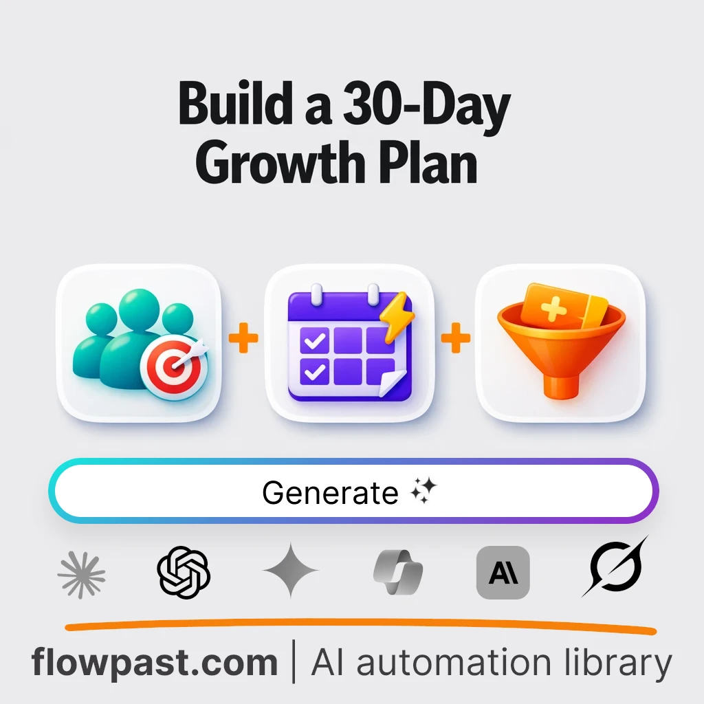 Build a 30-Day Marketing Action Plan AI Prompt - AI prompt template