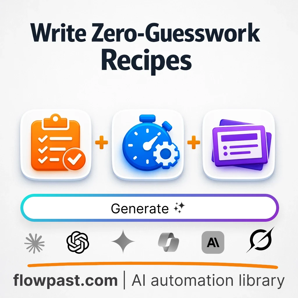 Write Zero-Guesswork Recipes with this AI Prompt - AI prompt template