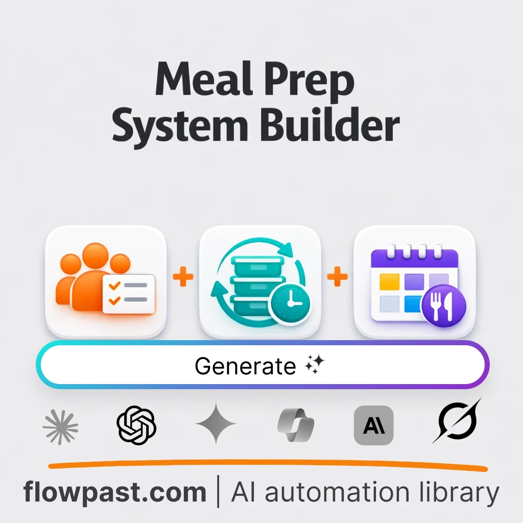 Build a Weeknight Meal Prep System AI Prompt - AI prompt template