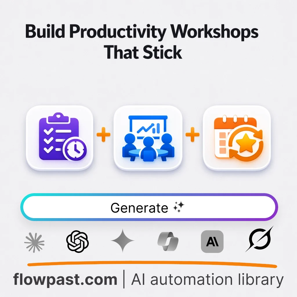 Build a Team Time Management Workshop Series AI Prompt - AI prompt template