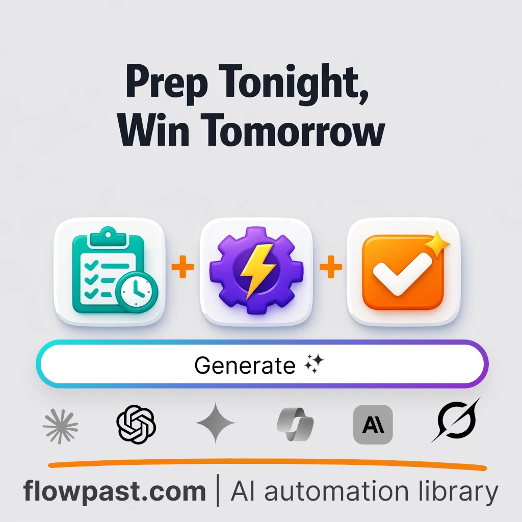 Build a Night-Before Morning Prep Checklist AI Prompt - AI prompt template