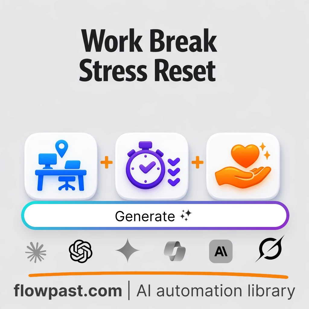 AI Prompt to Plan Workplace Stress Relief Break Activities - AI prompt template