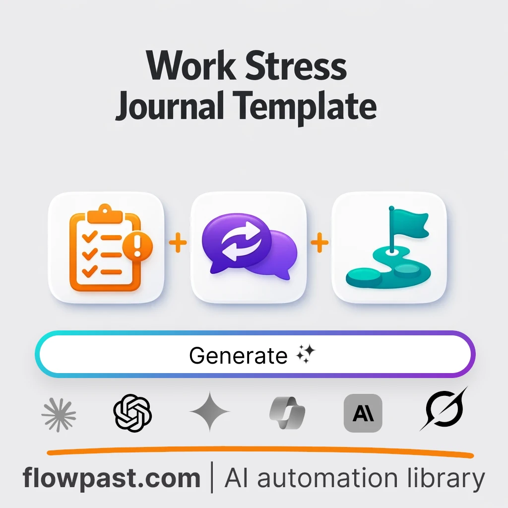 Build a Workplace Stress Journal Template AI Prompt - AI prompt template