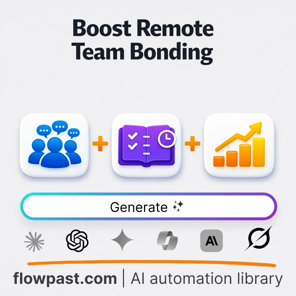 Remote Team Social Bonding Plan AI Prompt - AI prompt template