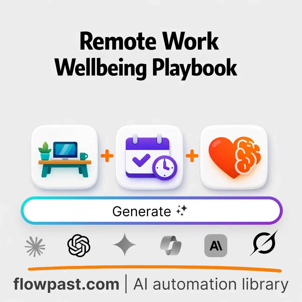Remote Work Wellbeing Playbook AI Prompt - AI prompt template